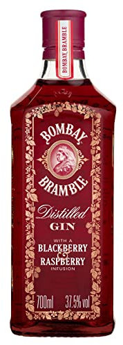Bombay Bramble Distilled Premium, 37,5% Vol., 700 ml, Flavoured Gin Blackberry & Raspberry, 100 % natürlich aus frisch gepflückten Brombeeren und Himbeeren, ideal als Gin-Geschenkset, 70 cl