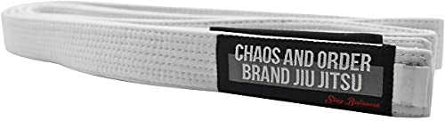 Chaos and Order Premium Jiu-Jitsu Rank Belt - A1 - White