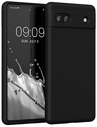 kwmobile Hülle kompatibel mit Google Pixel 6 Pro Hülle - Silikon Handy Case - Handyhülle weiche Oberfläche - kabelloses Laden - Schwarz