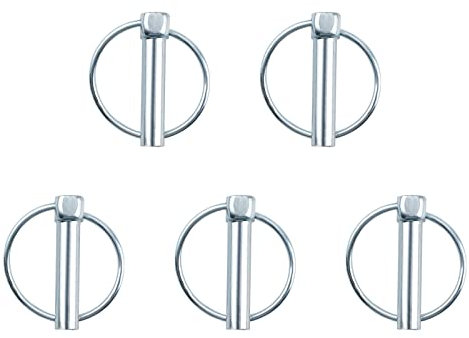 INCREWAY Lynch Pin, 5 perni di bloccaggio per rimorchio, diametro 10 mm, in acciaio al carbonio, perni di fissaggio per pista, fattoria, prato