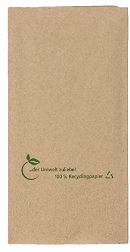 Pro DP 2000 Bio Servietten Napkins 33x33cm 1/8 Falz 2-lagig braun Recycling