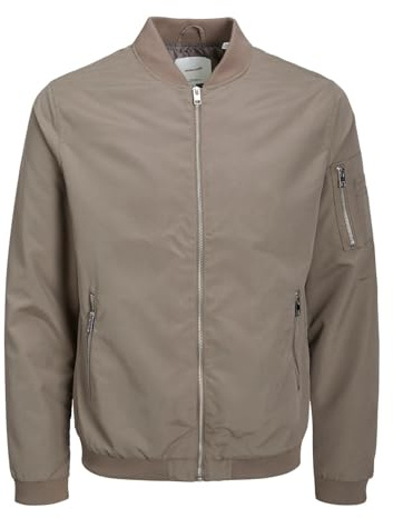 JACK & JONES Mens Rush Bomber Jacket,Falcon Colour, UK Size S