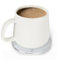 APEKX Self-Heating Ceramic Mug Set - 131°F / 55°C Optimal Temperature Control, Wireless 15W Phone Charging Pad - 13.38 fl oz/380 mL Capacity with USB-C Power Adapt (White)