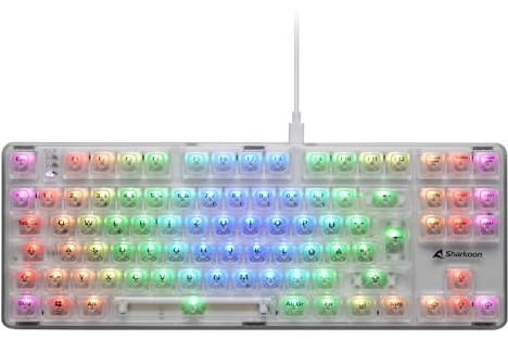 Sharkoon Crystal Shark RGB, Weiß