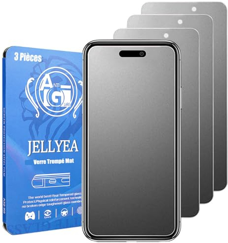 3 Pezzi Pellicola Opaca per iPhone 15 Pro Max / 15 Plus Vetro Temperato