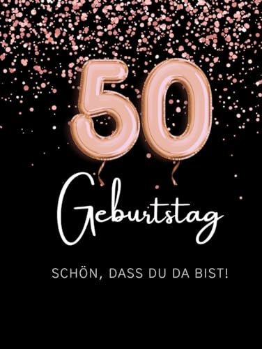 Gästebuch 50. Geburtstag zum Ausfüllen & Ankreuzen | Hardcover Gästebuch Geburtstag 50 Frau lustig | Kreatives Geburtstag Gästebuch mit witzigen Fragen zum Ausfüllen | Originelle Geschenkidee