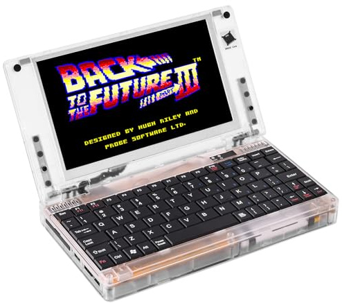 Retro Pocket 386 CPU XT PC bärbar dator 8088, mini bärbar dator kompatibel med Windows3.1 MS-DOS-system, OPL3 ljudkort, VGA-grafikkort, LCD-skärm integrerad mus bärbar dator