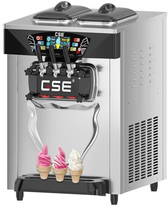 GSE gelato macchina gastronomia 28L/ora pre-raffreddamento 2800W gelatiera 12L contenitore in acciaio inox gelato morbido auto-raffreddante con compressore gelatiera per casa gelateria gastro