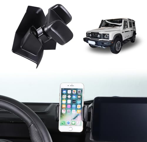 METYOUCAR Support de téléphone de voiture pour Ineos Grenadier 2020-2024 - Côté gauche de l'écran de navigation rotatif - Support fixe pour voiture - Convient pour iPhone Android et smartphones