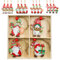 Enkrio Lot de 12 décorations de sapin de Noël en bois à suspendre pour sapin de Noël, fête d'hiver, décoration de Noël