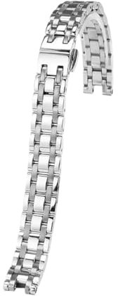 JUNCHENGBAO Edelstahl-Uhrenkette, kompatibel mit 1853 T126010 Uhrenarmband, Kerbstahl-Armband, 12 mm Armband, geeignet for den täglichen Gebrauch(Silver)