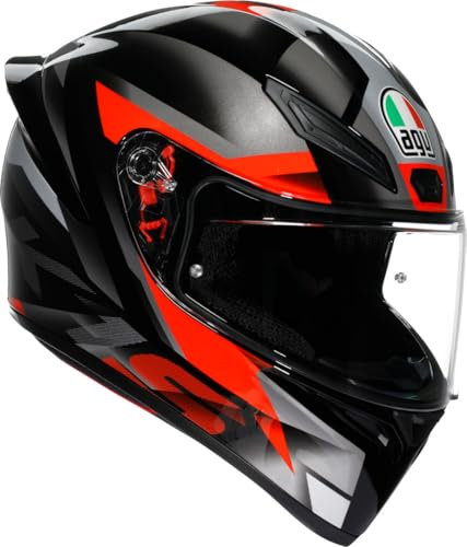 AGV K1 S Fastlap Helm, schwarz/grau/rot, M (57/58)