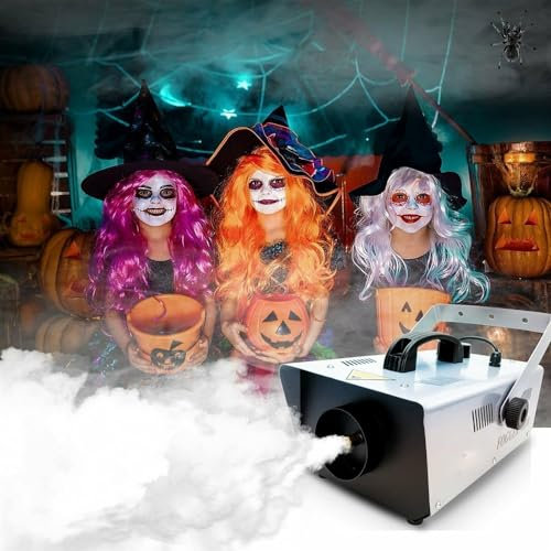 XNYXLPP Machine de fumée, Machine de fumée en Spray Automatique 900W, Remotes sans Fil et câblé avec indicateur