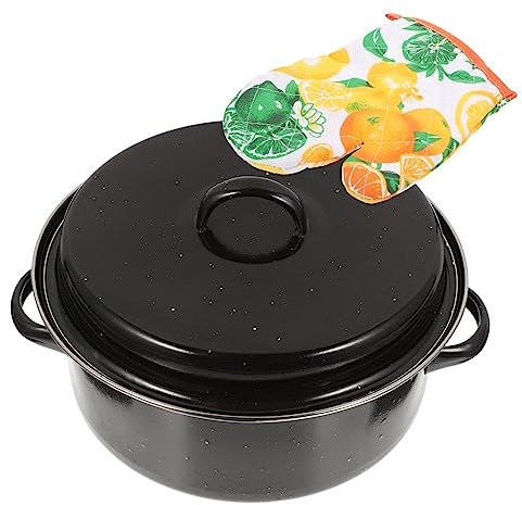 Cabilock Roasted Sweet Pot Convenient Roasting Pan for Ovens Household Cooking Pot Daily Use Roaster Cooking Supply Pan Oven Dishes Lids Baking Accessories Random Style