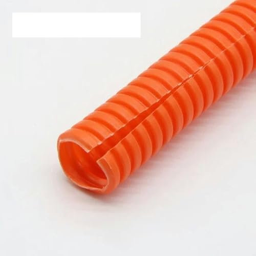 Tubo corrugato isolato da 7,5 mm a 34,5 mm, tubo flessibile in filo metallico, manicotto protettivo per tubo corrugato, arancione aperto, 18,5 x ID 14,30 mm, m, 1 metro