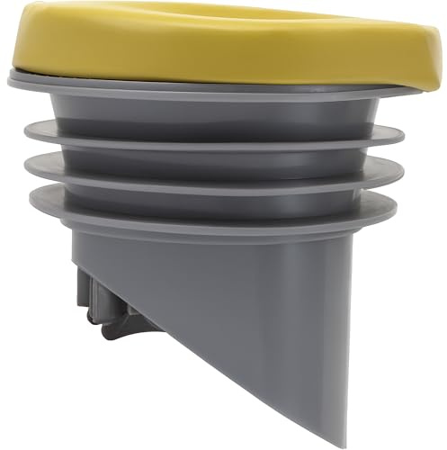 KH866 Toilet Flange Wax Ring with Anti-Backflow Valve, Grey, Rubber + Plastic, 3.2-4 inch Waste Line, Toilet Flange Sealing Ring with Check Valve