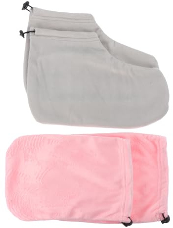 iplusmile Guanti e Copripiedi Per Terapia Cera Di Paraffina 4 Pezzi, Coperture Isolanti Termiche Morbide Per Mani e Piedi, Trattamento Professionale Per Uso Domestico, Saloni Di Bellezza e Spa