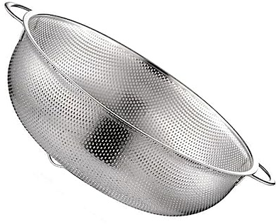 HEALEEP Colador Inoxidable Cesta De Almacenamiento Cesta De Drenaje Plateado Práctico