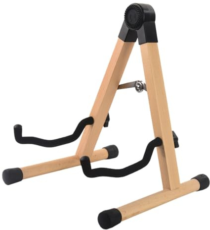 MAJORMENCH Gitarrenständer Braunes Design mit Klappbarem A-rahmen Vielseitiger Gitarrenhalter für Ukulele und Gitarre für Musiker