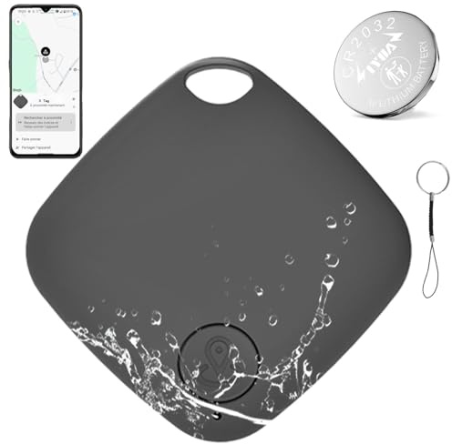 KKSTOTO Traceur GPS Android, Tag Localisateur Android, Fonctionne avec l’app Google Localiser, Bluetooth Localisateur GPS, IP66 ImperméAble, pour Les Clés/Portefeuilles/Valises/Bagages/Enfant