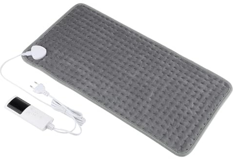 JIAHG Coussin Chauffant ELectrique Couverture de Thérapie Chauffante Multifonctionnel à 9 Niveaux de Températures Ajustable pour Abdomen, Estomac, Dos, Cou, Jambons, 30 x 60 cm