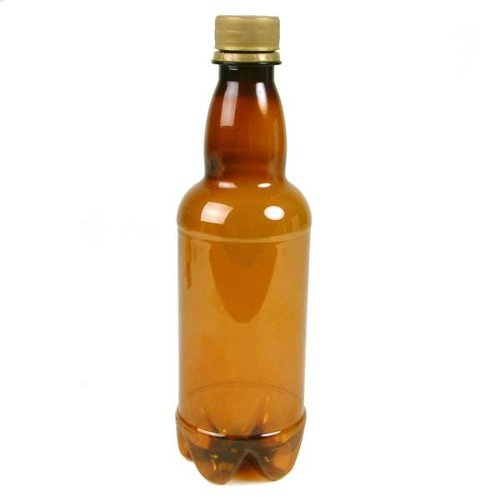 Amber screw top beer bottles - plastic - 500ml - 20 bottles