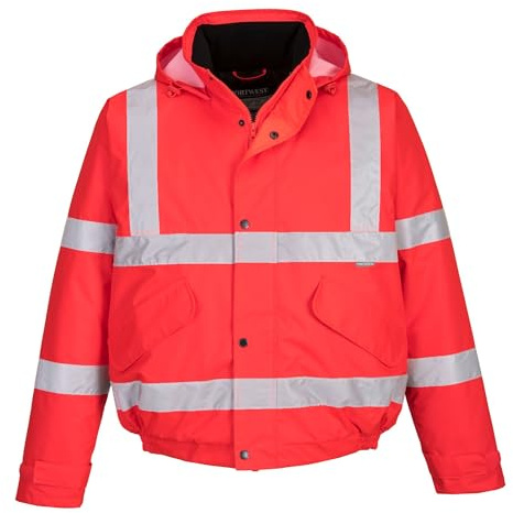 Portwest Warnschutz-Pilotjacke, Größe: L, Farbe: Rot, S463RERL