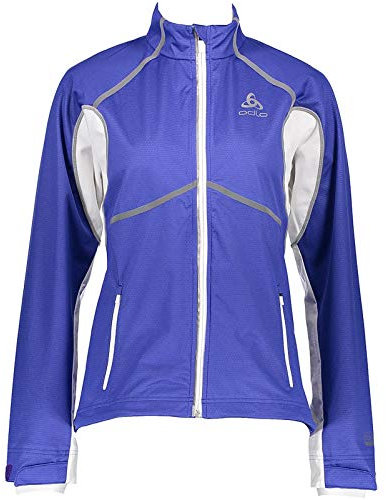 Odlo Damen Jacke Jacket FREQUENCY X, clematis blue - white, M, 612031