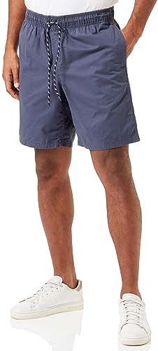 Amazon Essentials Pantaloncini in Cotone Vestibilità Comoda da 20cm con Vita Elasticizzata e Coulisse Uomo, Blu Marino, M