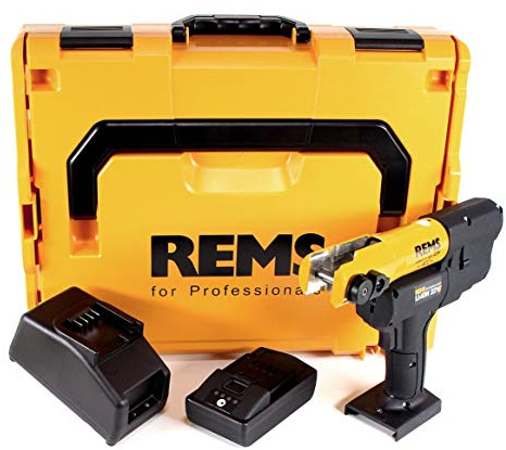 REMS Mini-Press ACC 22 V Akku Radialpresse mit Zwangsablauf in L-Boxx + 1 x 2,5 Ah Akku + Ladegerät (578014 R220)