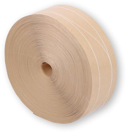 Europack24 1 Rolle Nassklebeband Kraftpapier 60mm x 200m längs- und sinusverstärkt | leise abrollend | Paketklebeband für nahezu alle Kartonagen | stark klebendes Packband/Paketband