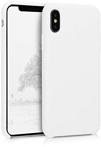 kwmobile Handyhülle für Apple iPhone X Hülle - Case Silikon - Kabelloses Laden - Schutzhülle Cover in Weiß