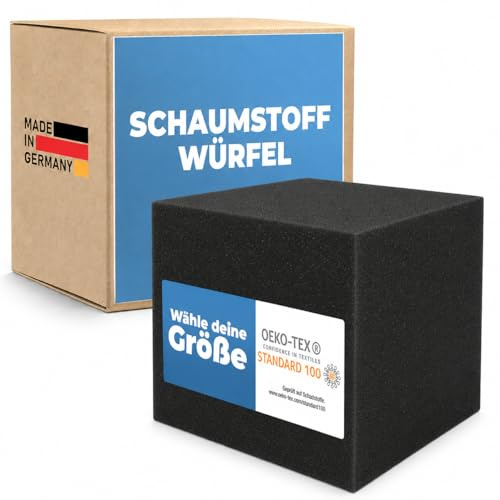 saarschaum Schaumstoff Würfel - Sitzwürfel [Ohne Bezug] Bandscheibenwürfel zur Unterstützung der Rückengesundheit - Stufenlagerungswürfel