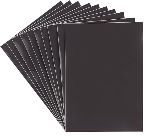 Ideen mit Herz Magnetbogen | Magnetplatten | selbstklebend | 0,6 mm stark | 10 Stück | ideal zur Aufbewahrung von Präge- & Stanzschablonen (Din A5)
