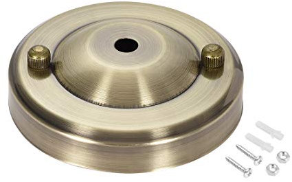 sourcing map Lampe Metall Deckenbaldachin, Retro Licht Baldachin Satz, für Lampen Zubehör DIY, Küche, 104mm 4,1 Zoll Bronze