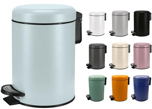 KW Soft Shade Small Round Pedal Bin (Opal, 3 Ltr)