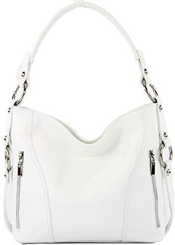modamoda de T202 Damen Leder Henkeltasche Schultertasche handmade in Italy