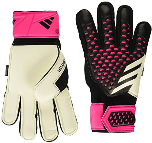 adidas Match Fingersave Predator Torwarthandschuhe für Erwachsene, Schwarz/Weiß/Team Shock Pink, 11.5