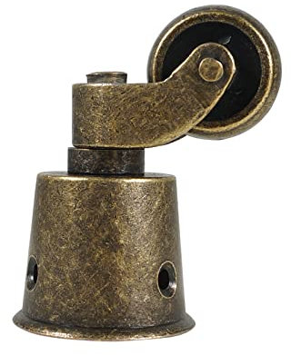 Machswon Roulettes universelles de type tasse en laiton massif haute capacité de charge pour meubles, costumes, lits, fauteuils Bronze