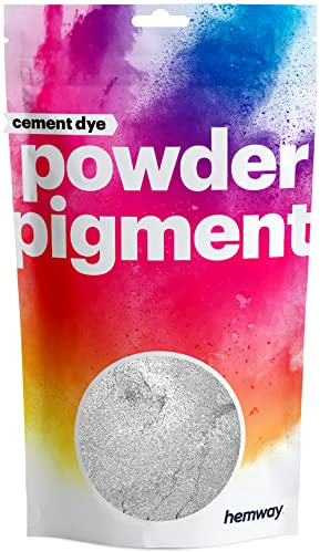 Hemway Cement Powder Pigment Dye Metallic Moon Rock Grey 50g | Concrete Colour Powder Toner for Cement, Mortar, Plaster, Premium Colour Enhancement