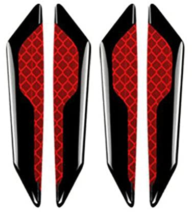 4 Stück Autotür Kantenschutz zum aufstecken, Antikollisionsstreifen Universal Reflektierende Kantenschutz Kohlefaser Kratzschutz Car Door Protector Türkantenschoner für Auto LKW SUV, 12cmx3cm