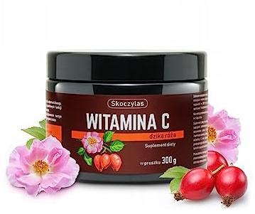 Skoczylas - Vitamin C - Hagebuttenpulver -Hagebutte - Pulver 300g - Nahrungsergänzungsmittel - glutenfrei - vegan - vegetarisch - Unterstützung des Immunsystems -Immunsystems - für Frauen - für Männer