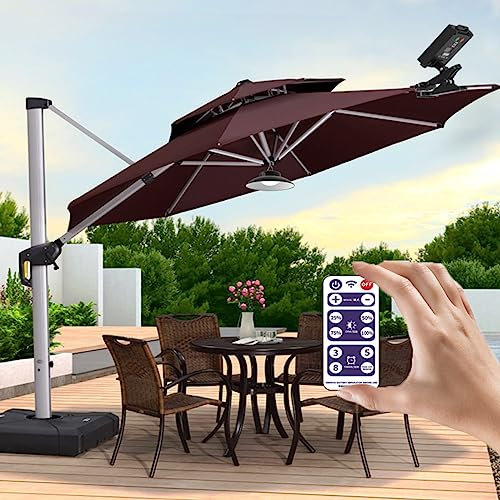 LED Umbrella Garden Decorative Light, Solar Umbrella Lights Outdoor,Timed Remote Control, Solar Garden Umbrella Light For Beach Tent Garden Party Decoration,Easy To Install ( Color : Warm light )