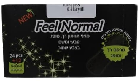 Feel Normal Disposable Black Panty Liners for Women 36 pcs with Protective Layer for Extra Protection Against Leaks