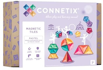 Connetix Pastel Shape Expansion Pack, 48 Pieces