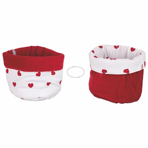 Villa d’Este Home Tivoli Bolsa de pan de Navidad inversa de algodón, Corazones Poule