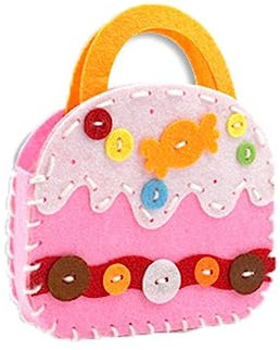EXCEART 6 Stück Selbstgemacht Vliesstoff Handtaschen Für Kinder Cartoon Nähset Leichtes Material Wiederverwendbar Handarbeit Für Vorschulkinder