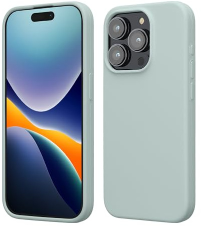 kwmobile Handyhülle für iPhone 15 Pro Hülle, für iPhone 15 Pro Case - Hülle Silikon - kabelloses Laden - Cool Mint