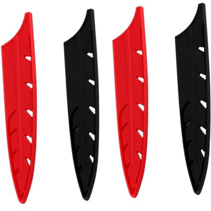 TOPBATHY 4 Stück Küchenmesser Etui Kunststoffschutz für Brotschneider Schneidschutz Kochmesser Schneideschutzhüllen Messerscheide aus Kunststoff Haushalt Brotmesser Klinge