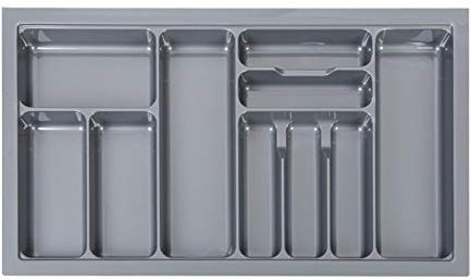 900mm Kitchen Drawer Organizer Cutlery Trays Insert Forks Storage Drawer Organizer for Kitchen Home Also for Desk and Office(Grey)